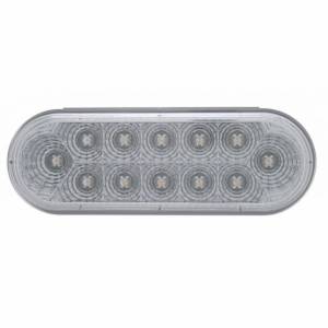 UNITED PACIFIC - 38122 - LUZ REFLECTORA OVALADA DE 12 LED DE 6" (PARADA, GIRO Y TRASERA) - LED ROJA/LENTE TRANSPARENTE