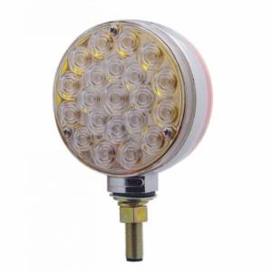 UNITED PACIFIC - 38123 - LUZ DE SEÑAL DE GIRO DE DOBLE CARA DE 42 LED - LED ÁMBAR Y ROJO/LENTE TRANSPARENTE