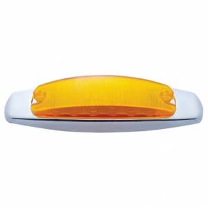 UNITED PACIFIC - UNITED PACIFIC - 38134 - LUZ RECTANGULAR DE 12 LED (LIQUIDACIÓN/MARCADOR) CON BISEL CROMADO - LED ÁMBAR/LENTE ÁMBAR - Image 2