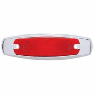 UNITED PACIFIC - UNITED PACIFIC - 38135 - LUZ RECTANGULAR DE 12 LED (LIQUIDACIÓN/MARCADOR) CON BISEL CROMADO - LED ROJO/LENTE ROJA - Image 2