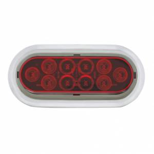 UNITED PACIFIC - UNITED PACIFIC - 38141 - LUZ OVALADA DE 10 LED DE 6" CON BISEL (PARADA, GIRO Y COLA) - LED ROJO/LENTE ROJA - Image 2