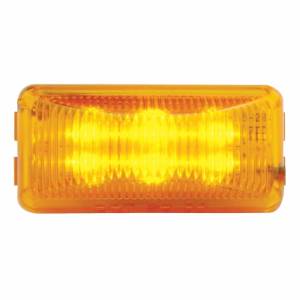 UNITED PACIFIC - 38158 - LUZ RECTANGULAR DE 6 LED (LIQUIDACIÓN/MARCADOR) - LED ÁMBAR/LENTE ÁMBAR