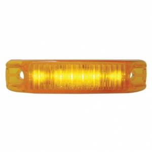 UNITED PACIFIC - 38165 - LUZ STREAMLINE RECTANGULAR DE 6 LED (LIQUIDACIÓN/MARCADOR) - LED ÁMBAR/LENTE ÁMBAR