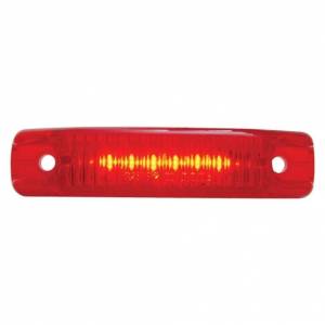 UNITED PACIFIC - 38166 - LUZ STREAMLINE RECTANGULAR DE 6 LED (LIQUIDACIÓN/MARCADOR) - LED ROJO/LENTE ROJA