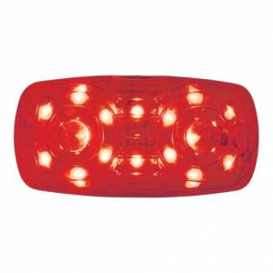 UNITED PACIFIC - 38226 - LUZ RECTANGULAR DE 16 LED DE 4" X 2" (LIQUIDACIÓN/MARCADOR) - LED ROJO/LENTE ROJA