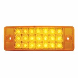 UNITED PACIFIC - 38256B - LUZ RECTANGULAR REFLECTOR DE 21 LED (LIQUIDACIÓN/MARCADOR) - LED ÁMBAR/LENTE ÁMBAR (A GRANEL)