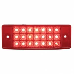 UNITED PACIFIC - 38257B - LUZ RECTANGULAR REFLECTOR DE 21 LED (LIQUIDACIÓN/MARCADOR) - LED ROJO/LENTE ROJA (A GRANEL)