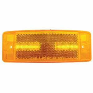 UNITED PACIFIC - 38258 - LUZ RECTANGULAR DE 8 LED (LIQUIDACIÓN/MARCADOR) CON LENTE REFLEX - LED ÁMBAR/LENTE ÁMBAR