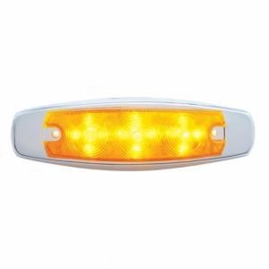 UNITED PACIFIC - UNITED PACIFIC - 38301 - LUZ RECTANGULAR DE 15 LED CON BISEL (LIQUIDACIÓN/MARCADOR) - LED ÁMBAR/LENTE ÁMBAR - Image 1