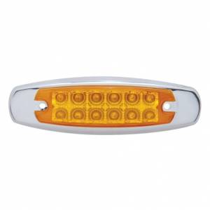 UNITED PACIFIC - UNITED PACIFIC - 38305 - LUZ RECTANGULAR REFLECTOR DE 12 LED CON BISEL (LIQUIDACIÓN/MARCADOR) - LED ÁMBAR/LENTE ÁMBAR - Image 2