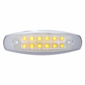 UNITED PACIFIC - UNITED PACIFIC - 38307B - LUZ RECTANGULAR REFLECTOR DE 12 LED CON BISEL (LIQUIDACIÓN/MARCADOR) - LED ÁMBAR/LENTE TRANSPARENTE (A GRANEL) - Image 2