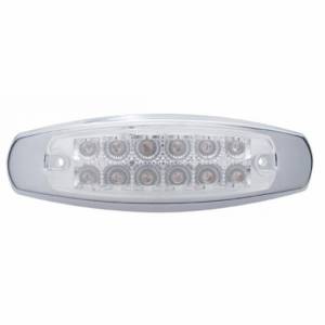 UNITED PACIFIC - 38308 - LUZ RECTANGULAR REFLECTOR DE 12 LED CON BISEL (LIQUIDACIÓN/MARCADOR) - LED ROJO/LENTE TRANSPARENTE