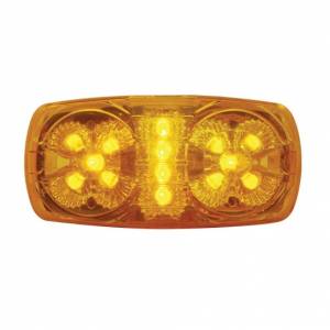 UNITED PACIFIC - 38314 - LUZ RECTANGULAR REFLECTOR DE 14 LED (LIQUIDACIÓN/MARCADOR) - LED ÁMBAR/LENTE ÁMBAR