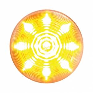 UNITED PACIFIC - 38366 - LUZ DE COLMENA REDONDA DE 9 LED DE 2" (LIQUIDACIÓN/MARCADOR) - LED ÁMBAR/LENTE TRANSPARENTE