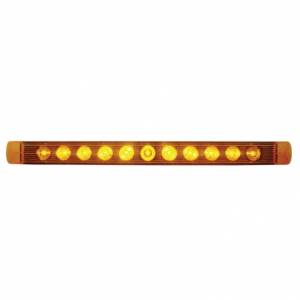 UNITED PACIFIC - 38463B - BARRA DE LUCES DE SEÑAL DE GIRO DE 11 LED DE 17" - LED ÁMBAR/LEENTE ÁMBAR (A GRANEL)