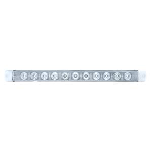 UNITED PACIFIC - 38464 - BARRA DE LUCES DE SEÑAL DE GIRO DE 11 LED DE 17" - LED ÁMBAR/LENTE TRANSPARENTE