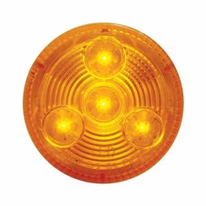 UNITED PACIFIC - 38465 - LUZ REDONDA DE PERFIL BAJO DE 4 LED DE 2-1/2" (LIQUIDACIÓN/MARCADOR) - LED ÁMBAR/LENTE ÁMBAR