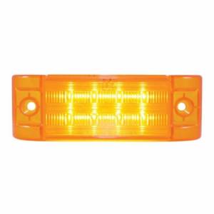 UNITED PACIFIC - 38670B - LUZ LED RECTANGULAR DE 8 SMD (LIQUIDACIÓN/MARCADOR) - LED ÁMBAR/LENTE ÁMBAR (A GRANEL)