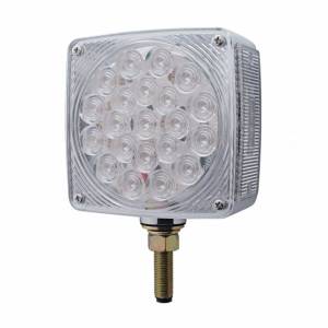 UNITED PACIFIC - 38705 - LUZ DE SEÑAL DE GIRO DE DOBLE CARA DE 45 LED (CONDUCTOR) - LED ÁMBAR Y ROJO/LENTE TRANSPARENTE
