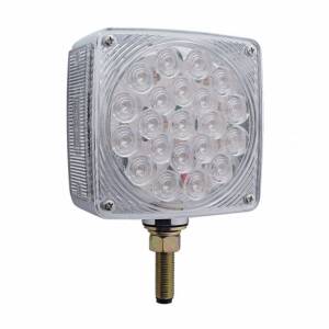 UNITED PACIFIC - 38706 - LUZ DE SEÑAL DE GIRO DE DOBLE CARA DE 45 LED (PASAJERO) - LED ÁMBAR Y ROJO/LENTE TRANSPARENTE