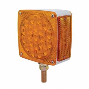 UNITED PACIFIC - 38709 - LUZ DE SEÑAL DE GIRO DE DOBLE CARA DE UN SOLO ESPÁRRAGO DE 45 LED - LED ÁMBAR/LEENTE ÁMBAR