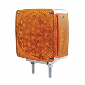 UNITED PACIFIC - 38710 - LUZ DE SEÑAL DE GIRO DE DOBLE CARA DE DOBLE ESPÁRRAGO DE 45 LED - LED ÁMBAR/LEENTE ÁMBAR
