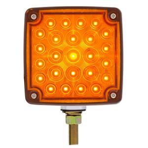 UNITED PACIFIC - 38750 - LUZ DE SEÑAL DE GIRO DE DOBLE CARA DE 52 LED (CONDUCTOR) - LED ÁMBAR Y ROJO/LENTE ÁMBAR Y ROJA