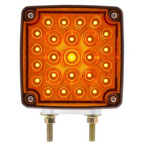 UNITED PACIFIC - 38756 - LUZ DE SEÑAL DE GIRO DE DOBLE CARA DE 52 LED (CONDUCTOR) - LED ÁMBAR Y ROJO/LENTE ÁMBAR Y ROJA