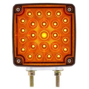 UNITED PACIFIC - 38757 - LUZ DE SEÑAL DE GIRO DE DOBLE CARA DE 52 LED (PASAJERO) - LED ÁMBAR Y ROJO/LENTE ÁMBAR Y ROJA