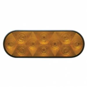UNITED PACIFIC - UNITED PACIFIC - 38775 - LUZ DE SEÑAL DE GIRO OVALADA DE 10 LED DE 6" - LED ÁMBAR/LENTE ÁMBAR - Image 2