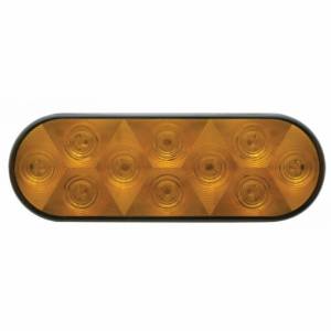 UNITED PACIFIC - UNITED PACIFIC - 38775BAK - KIT DE LUCES DE SEÑAL DE GIRO OVALADAS DE 6" DE 10 LED - LED ÁMBAR/LENTE ÁMBAR - Image 2