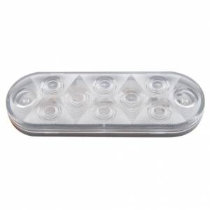 UNITED PACIFIC - UNITED PACIFIC - 38776 - LUZ OVALADA DE 10 LED DE 6" (PARADA, GIRO Y TRASERA) - LED ROJA/LENTE TRANSPARENTE - Image 2
