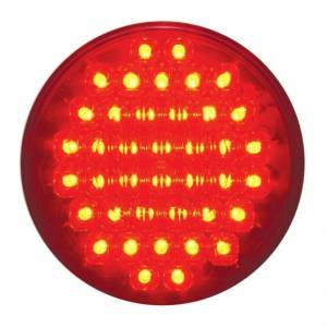 UNITED PACIFIC - 38780 - LUZ REDONDA DE 40 LED DE 4" (PARADA, GIRO Y TRASERA) - LED ROJO/LENTE ROJA