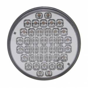 UNITED PACIFIC - 38782 - LUZ REDONDA DE 40 LED DE 4" (PARADA, GIRO Y TRASERA) - LED ROJA/LENTE TRANSPARENTE