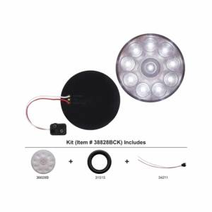 UNITED PACIFIC - 38828BCK - KIT DE LUCES AUXILIARES/UTILITARIAS DE 10 LED DE 4" - LED BLANCO/LENTE TRANSPARENTE