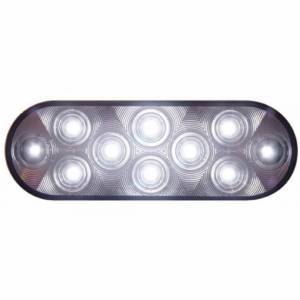 UNITED PACIFIC - 38829B - LUZ AUXILIAR/UTILITARIA OVALADA DE 10 LED DE 6" - LED BLANCO/LENTE TRANSPARENTE (A GRANEL)
