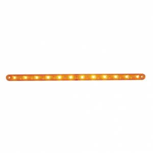 UNITED PACIFIC - 38861B - BARRA DE LUCES ULTRA DELGADA DE 12 LED DE 12" SOLAMENTE (SEÑAL DE GIRO) - LED ÁMBAR/LENTE ÁMBAR (A GRANEL)