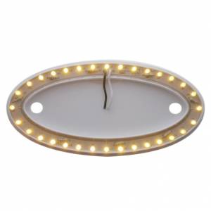 UNITED PACIFIC - UNITED PACIFIC - 38893-1 - BASE DE LUZ EMBLEMA PETERBILT GRANDE DE 32 LED - LED ÁMBAR - Image 1