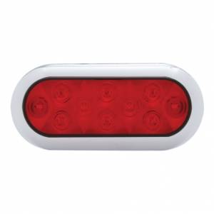 UNITED PACIFIC - UNITED PACIFIC - 38900B - LUZ DE MONTAJE DE BRIDA OVALADA DE 10 LED DE 6" CON BISEL (PARADA, GIRO Y COLA) - LED ROJO/LENTE ROJA (A GRANEL) - Image 2