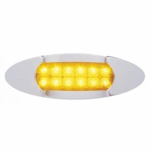 UNITED PACIFIC - 38958 - LUZ MAVERICK DE 12 LED (LIQUIDACIÓN/MARCADOR) CON REFLECTOR - LED ÁMBAR/LENTE ÁMBAR