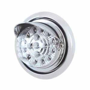 UNITED PACIFIC - 39157 - LUZ DE PARACHOQUES DELANTERO CON 17 LUZ REFLECTORA LED ÁMBAR Y VISERA PARA FREIGHTLINER COLUMBIA - LENTE TRANSPARENTE