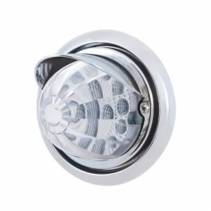 UNITED PACIFIC - 39159 - LUZ DE PARACHOQUES DELANTERO CON 17 REFLECTORES LED ÁMBAR LUZ DE SANDÍA Y VISERA PARA FREIGHTLINER COLUMBIA - LENTE TRANSPARENTE
