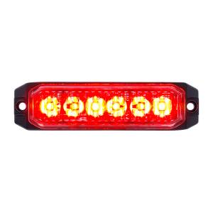 UNITED PACIFIC - 39164 - 6 TESTIGO LED DE ALTA POTENCIA "COMPETITION SERIES" SLIM - ROJO