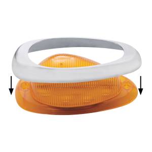 UNITED PACIFIC - UNITED PACIFIC - 39166 - LUZ DE DORMIR DE 15 LED CON BISEL PARA FREIGHTLINER (LIQUIDACIÓN/MARCADOR) - LED ÁMBAR/LENTE ÁMBAR (PAR) - Image 8