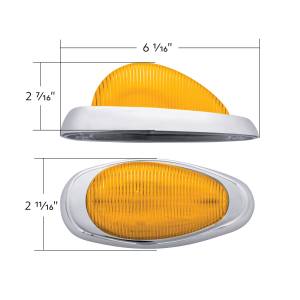 UNITED PACIFIC - UNITED PACIFIC - 39166 - LUZ DE DORMIR DE 15 LED CON BISEL PARA FREIGHTLINER (LIQUIDACIÓN/MARCADOR) - LED ÁMBAR/LENTE ÁMBAR (PAR) - Image 9