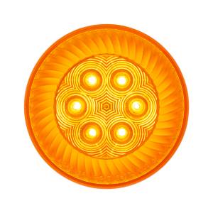 UNITED PACIFIC - 39215 - LUZ DE TURBINA REDONDA DE 16 LED DE 4" (SEÑAL DE GIRO) - LED ÁMBAR/LENTE ÁMBAR