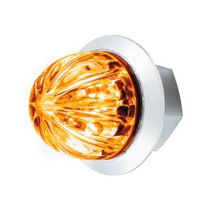 UNITED PACIFIC - 39227 - MINI LUZ DE SANDÍA DE 3/4" DE DOBLE FUNCIÓN DE 2 LED (LIQUIDACIÓN/MARCADOR) - LED ÁMBAR/LENTE TRANSPARENTE