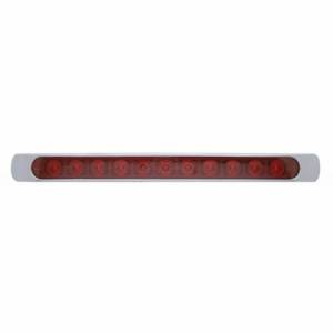 UNITED PACIFIC - UNITED PACIFIC - 39251 - BARRA DE LUCES DE 11 LED DE 17" (PARADA, GIRO Y TRASERA) CON BISEL CROMADO - LED ROJO/LENTE ROJA - Image 2