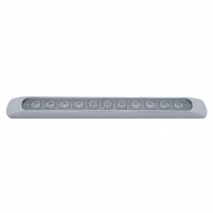 UNITED PACIFIC - UNITED PACIFIC - 39253 - BARRA DE LUCES DE 11 LED DE 17" (PARADA, GIRO Y TRASERA) CON BISEL CROMADO - LED ROJO/LENTE TRANSPARENTE - Image 2