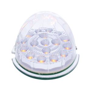 UNITED PACIFIC - 39322 - LUZ DE CABINA REFLECTORA DE DOBLE FUNCIÓN DE 17 LED - LED ÁMBAR/LENTE TRANSPARENTE